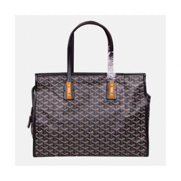Goyard 2019 PVC & Leather Tote Shopper Bag - 고야드 2019 PVC & 레더 토트 쇼퍼백,GYB0175,블랙