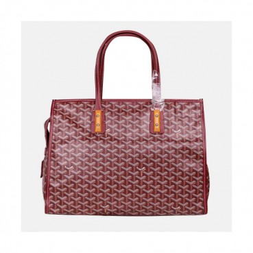 Goyard 2019 PVC & Leather Tote Shopper Bag - 고야드 2019 PVC & 레더 토트 쇼퍼백,GYB0174,와인