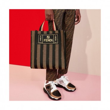 Fendi 2019 Canvas Tote Shopper Bag ,40CM - 펜디 2019 캔버스 남여공용 토트 쇼퍼백  FENB0472,40CM,브라운