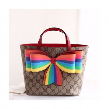 Gucci 2019 Supreme Mini Tote Bag,20CM - 구찌 2019 수프림 여성용 토트백 501804,GUB0813,20CM,브라운