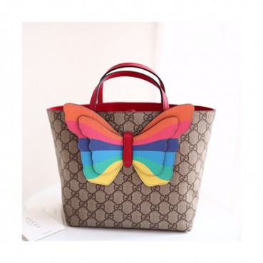 Gucci 2019 Supreme Mini Tote Bag,20CM - 구찌 2019 수프림 여성용 토트백 501804,GUB0812,20CM,브라운