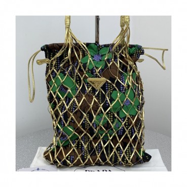 Prada 2019 Nylon Tote Shoulder Shopper  Bag,33CM - 프라다 2019 나일론 토트 숄더 쇼퍼백,PRAB0060,33cm,옐로우골드
