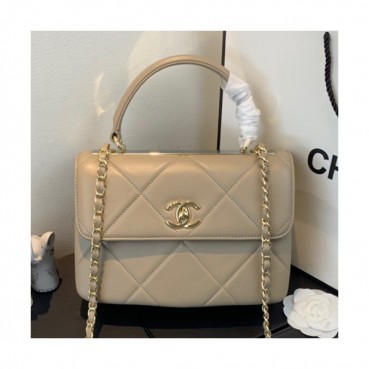 Chanel 2019 Leather Chain Tote Shoulder Bag ,25CM - 샤넬 2019 레더 체인 토트 숄더백  CHAB1193,25CM,그레이