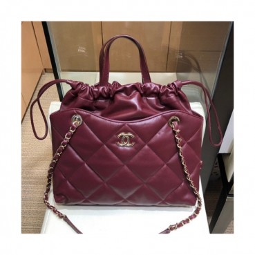 Chanel 2019 Leather Tote Shoulder Shopper Bag ,37CM - 샤넬 2019 레더 토트 숄더 쇼퍼백  CHAB1162,37CM,레드