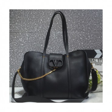 Valentino 2019 Leather Large Tote Shoudler Shopper Bag,35CM - 발렌티노 2019 레더 라지 토트 숄더 쇼퍼백,VTB0803,35CM,블랙