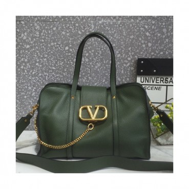 Valentino 2019 Leather Small Tote Shoudler Shopper Bag,30CM - 발렌티노 2019 레더 스몰 토트 숄더 쇼퍼백,VTB0801,30CM,그린