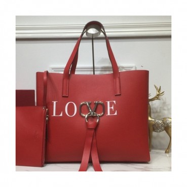 Valentino 2019 V-ring Tote Shopper Bag,39CM 