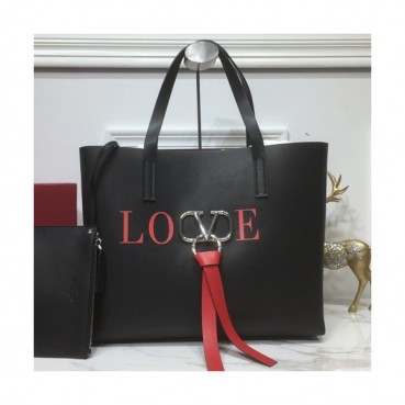 Valentino 2019 V-ring Tote Shopper Bag,39CM 