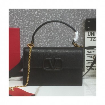 Valentino 2019 Leather Garavani Vsling Tote Shoudler Cross Bag,19/21.5CM - 발렌티노 2019 레더 가라바니 브이슬링 토트 숄더 크로스백,VTB0786,19/21.5CM,블랙