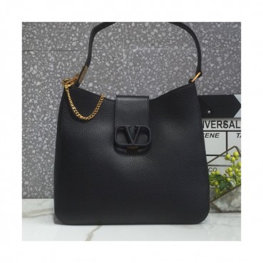 Valentino 2019 Leather Tote Shoudler Bag,31CM - 발렌티노 2019 레더 토트 숄더백,VTB0782,31CM,블랙