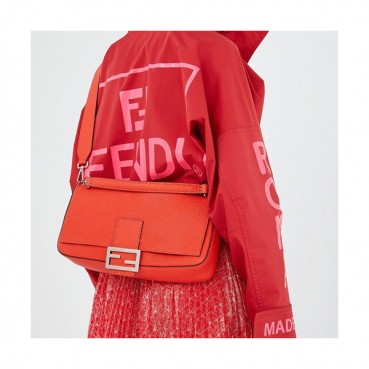 Fendi 2019 Baguette Leather Tote Shoulder Bag, 34.5cm - 펜디 2019 바게트 레더 토트 숄더백,FENB0461,34.5cm,레드
