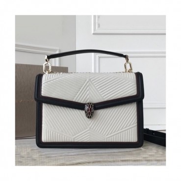 Bvlgari 2019 Serpenti Forever Tote Shoulder Bag,28.5CM - 불가리 2019 세르펜티 포에버 토트 숄더백,BVLB0133,28.5cm,화이트