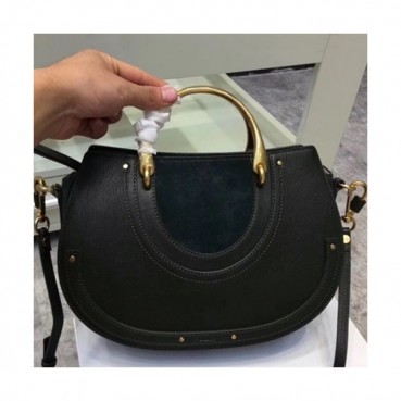 Chole 2019 Pixi Leather Tote Shoulder Bag, 29cm -  끌로에 2019 픽시 레더 토트 숄더백,CLB0133,29cm,다크청색