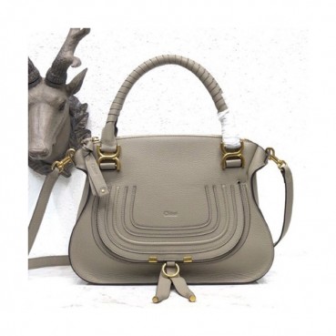 Chole 2019 Marcie Leather Tote Shoulder Bag, 36cm -  끌로에 2019 마르씨 레더 토트 숄더백,CLB0128,36cm,그레이
