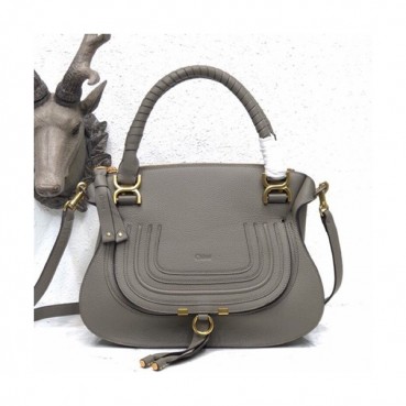 Chole 2019 Marcie Leather Tote Shoulder Bag, 36cm -  끌로에 2019 마르씨 레더 토트 숄더백,CLB0125,36cm,다크그레이