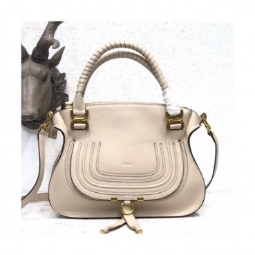 Chole 2019 Marcie Leather Tote Shoulder Bag, 36cm -  끌로에 2019 마르씨 레더 토트 숄더백,CLB0124,36cm,베이지