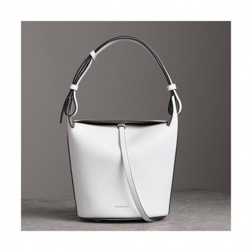 Burberry 2019 Small Leather Bucket Tote Bag, 29cm - 버버리 2019 여성용 스몰 레더 버킷 토트백 ,BURB0379,29cm,화이트