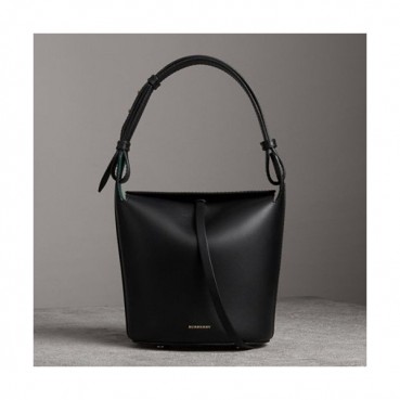 Burberry 2019 Small Leather Bucket Tote Bag, 29cm - 버버리 2019 여성용 스몰 레더 버킷 토트백 ,BURB0378,29cm,블랙