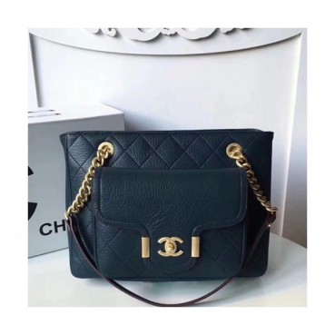 Chanel 2019 Leather Women Tote Shoulder Shopper Bag,29CM - 샤넬 2019 레더 여성용 토트 숄더 쇼퍼백,CHAB1124,29CM,네이비