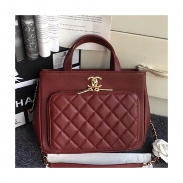 Chanel 2019 Leather Small Tote Shoulder Bag ,26CM - 샤넬 2019 레더 스몰 토트 숄더백  CHAB1115,26CM,레드