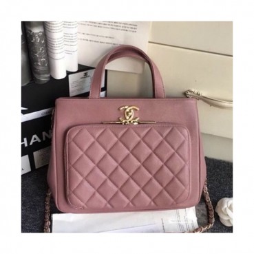 Chanel 2019 Leather Small Tote Shoulder Bag ,26CM - 샤넬 2019 레더 스몰 토트 숄더백  CHAB1113,26CM,퍼플핑크