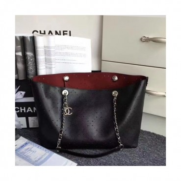 Chanel 2019 Leather Women Tote Shoulder Shopper Bag,38CM - 샤넬 2019 레더 여성용 토트 숄더 쇼퍼백,CHAB1090,38CM,블랙