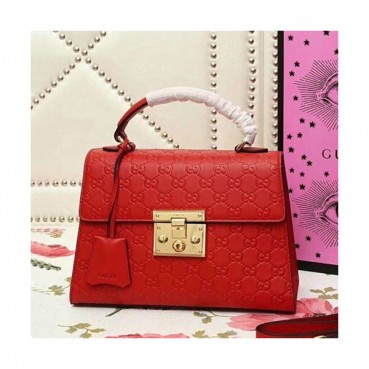 Gucci 2019 Supreme Padlock Tote Shoulder Bag,28CM - 구찌 2019 수프림 패드락 토트 숄더백 ,453188,GUB0753,28CM,레드