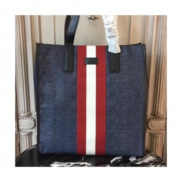 Bally 2019 Nylon & Leather Tote Shopper Bag,36cm  - 발리 2019 나일론 & 레더 남성용 토트 쇼퍼백 BALB0065,36cm,네이비