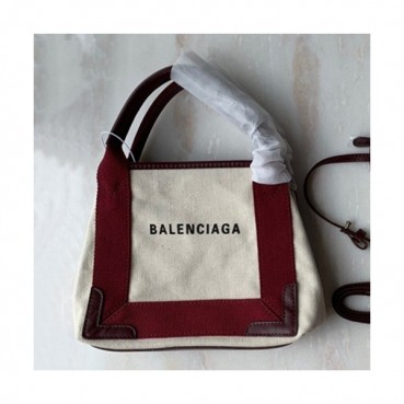 Balenciaga 2019 Canvas Tote Shoulder Bag,24CM - 발렌시아가 2019 캔버스 토트 숄더백,BGB0407,24CM,와인