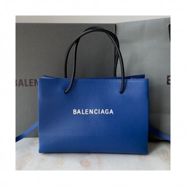 Balenciaga 2019 Leather Tote Shoulder Bag,25CM - 발렌시아가 2019 레더 토트 숄더백,BGB0404,25CM,블루