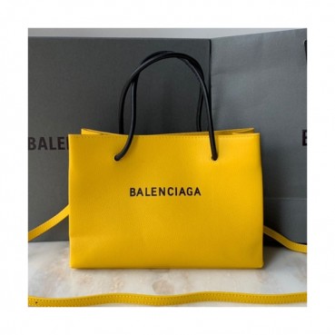 Balenciaga 2019 Leather Tote Shoulder Bag,25CM - 발렌시아가 2019 레더 토트 숄더백,BGB0401,25CM,옐로우