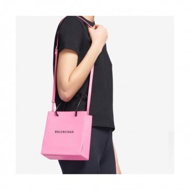 Balenciaga 2019 Leather  Mini Tote Shopper Bag,21.5CM - 발렌시아가 2019 레더 미니 토트 쇼퍼백,BGB0399,21.5CM,핑크