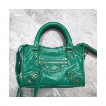 Balenciaga 2019 City Leather Super Mini Tote Shoulder Bag,18CM - 발렌시아가 2019 시티 레더 슈퍼 미니 토트 숄더백,BGB0385,18CM,그린