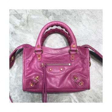 Balenciaga 2019 City Leather Super Mini Tote Shoulder Bag,18CM - 발렌시아가 2019 시티 레더 슈퍼 미니 토트 숄더백,BGB0384,18CM,핑크