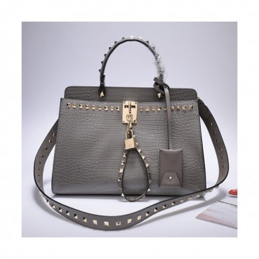 Valentino 2019 Leather Large Tote Shoudler Bag,30.5CM - 발렌티노 2019 레더 라지 토트 숄더백,VTB0763,30.5CM,그레이