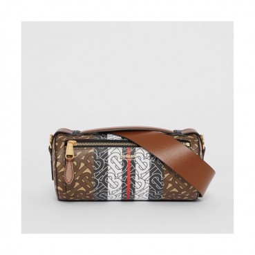 Burberry 2019 TB Cansvas Tote Shoulder Bag, 21cm - 버버리 2019 TB 캔버스 토트 숄더백,BURB0350,21cm,브라운