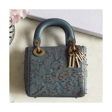 Dior 2019 Lady Dior Mini Tote Shoulder Bag,17CM - 디올 2019 레이디 디올 미니 토트 숄더백 DIOB0394,17CM, 그린