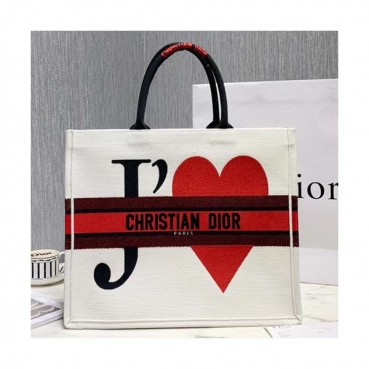Dior 2019 Woman Canvas Tote Bag,27CM - 디올 2019 여성용 캔버스 토트백 DIOB0385,41.5CM,화이트