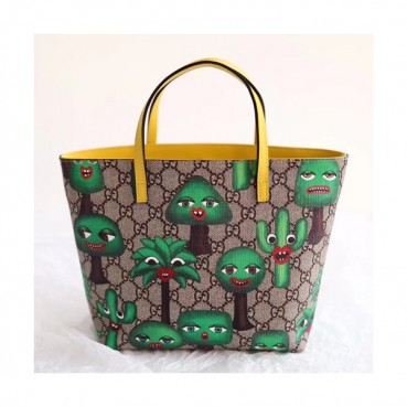 Gucci 2019 Supreme Mini Tote Bag,20CM - 구찌 2019 수프림 여성용 토트백 410812,GUB0687,20CM,브라운