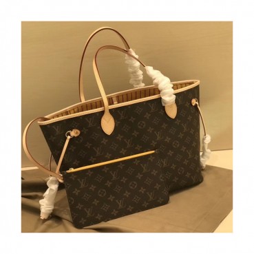 Louis Vuitton 2019 Never Full Monogram Tote Shoulder Shopper Bag,29/32/40cm - 루이비통 2019 네버풀 모노그램 토트 숄더 쇼퍼백 M40995,LOUB1491 ,29/32/40cm,브라운+베이지