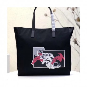 Prada 2019 Nylon Tote Shoulder Shopper Bag,38CM - 프라다 2019 나일론 남여공용 토트 숄더 쇼퍼백,2VG019