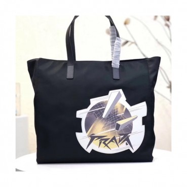 Prada 2019 Nylon Tote Shoulder Shopper Bag,38CM - 프라다 2019 나일론 남여공용 토트 숄더 쇼퍼백,2VG019