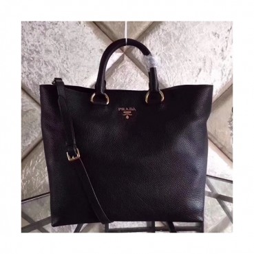 Prada 2019 Leather Tote Shopper Bag,36CM - 프라다 2019 레더 남여공용 토트 쇼퍼백,BN1713,36cm,블랙