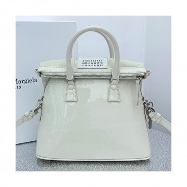 Maison Margiela 2019 5AC Leather Tote Shoulder Bag,23/26cm - 메종 마르지엘라 2019 5AC 레더 토트 숄더백,MMB0026,23/26cm,화이트
