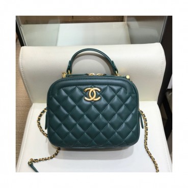 Chanel 2019 Leather Tote Shoulder Bag ,18CM - 샤넬 2019 레더 토트 숄더백  CHAB0915,18CM,그린
