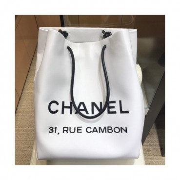 Chanel 2019 Leather Small Tote Shoulder Shopper Bag ,34CM - 샤넬 2019 레더 스몰 토트 숄더 쇼퍼백  CHAB0902,34CM,화이트