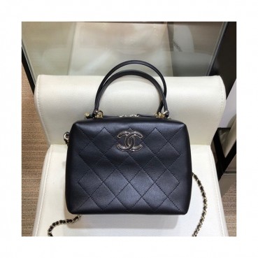 Chanel 2019 Leather Tote Shoulder Bag ,20CM - 샤넬 2019 레더 토트 숄더백  CHAB0887,20CM,블랙
