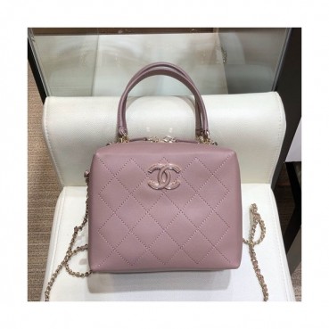 Chanel 2019 Leather Tote Shoulder Bag ,20CM - 샤넬 2019 레더 토트 숄더백  CHAB0886,20CM,연퍼플핑크