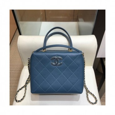 Chanel 2019 Leather Tote Shoulder Bag ,20CM - 샤넬 2019 레더 토트 숄더백  CHAB0885,20CM,블루