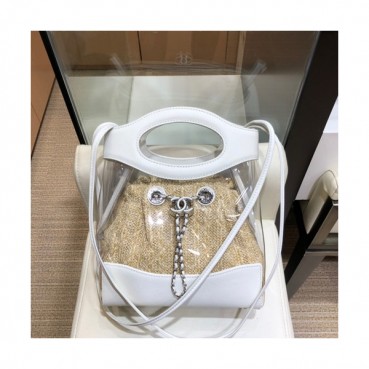 Chanel 2019 31 PVC & Leather Tote Shoulder Bag ,26CM - 샤넬 2019 31 PVC & 레더 토트 숄더백  CHAB0874,26CM,화이트